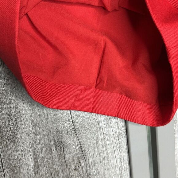 J Crew Shorts Size 2 Line Blend Cuffed Red Color High Rise Lined Pockets - Picture 3 of 8